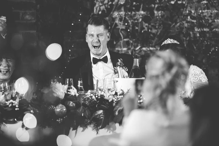 Melissa and Nick's December wedding at Northbrook Park, Farnham — photo 91 of 104