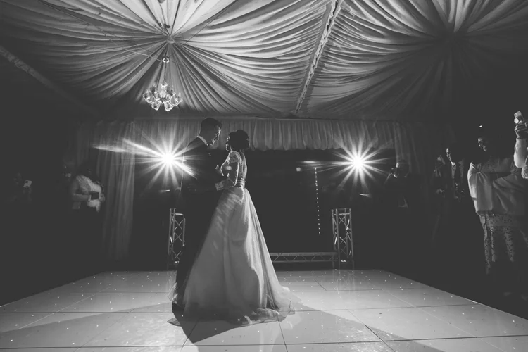 Melissa and Nick's December wedding at Northbrook Park, Farnham — photo 94 of 104