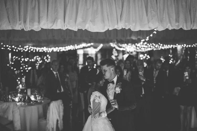 Melissa and Nick's December wedding at Northbrook Park, Farnham — photo 95 of 104