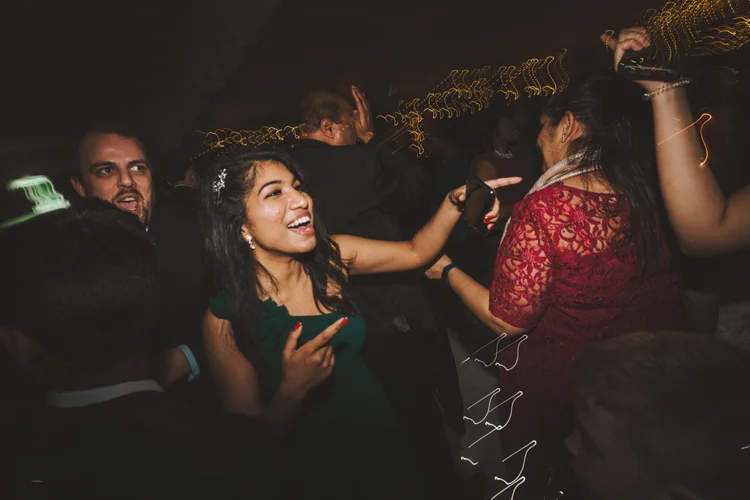Melissa and Nick's December wedding at Northbrook Park, Farnham — photo 99 of 104