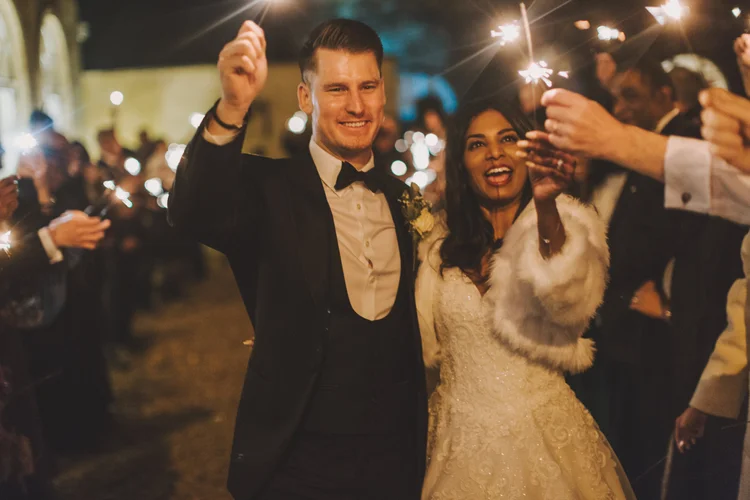 Melissa and Nick's December wedding at Northbrook Park, Farnham — photo 104 of 104