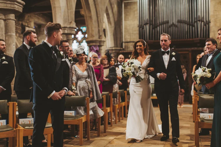 Beth and Fin's winter wedding at Bawtry Hall, Doncaster — photo 13 of 65