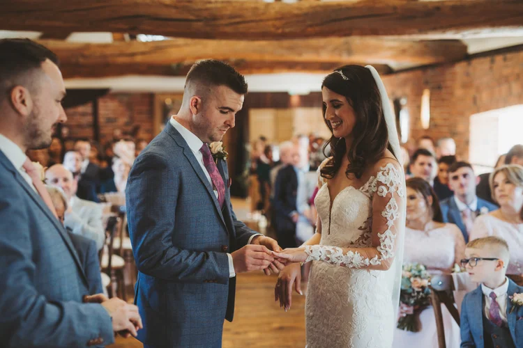 Charlotte and Simon's wedding at Swancar Farm, Nottinghamshire — photo 31 of 69