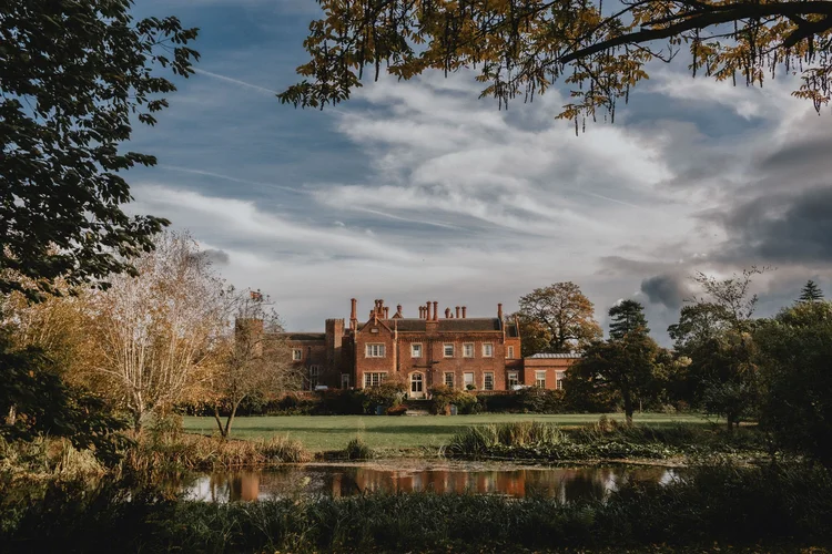 Melissa and James's autumn wedding at Hodsock Priory — photo 1 of 36