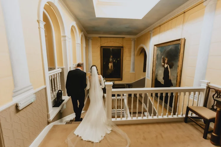 Melissa and James's autumn wedding at Hodsock Priory — photo 13 of 36