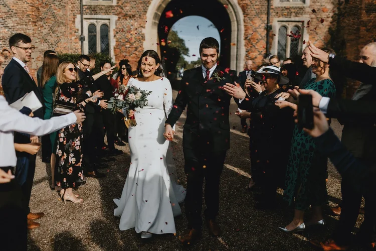 Melissa and James's autumn wedding at Hodsock Priory — photo 19 of 36