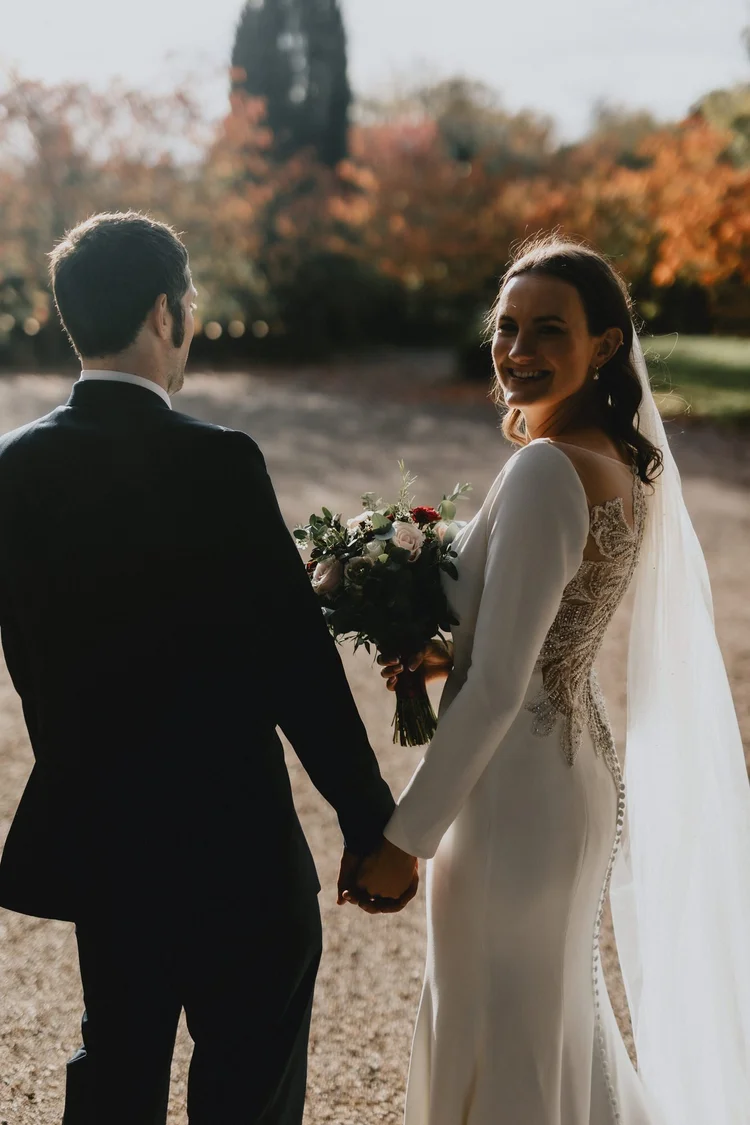 Melissa and James's autumn wedding at Hodsock Priory — photo 23 of 36