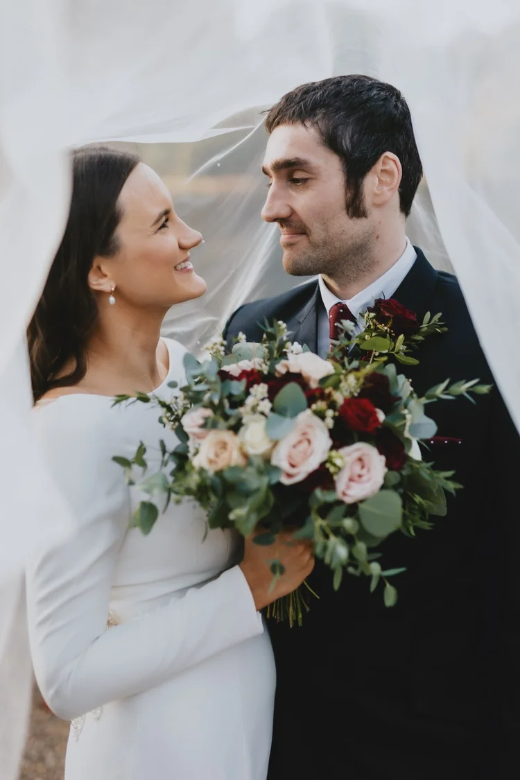 Melissa and James's autumn wedding at Hodsock Priory — photo 24 of 36