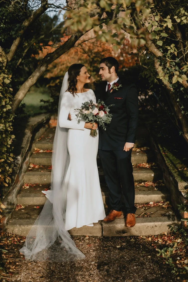 Melissa and James's autumn wedding at Hodsock Priory — photo 25 of 36