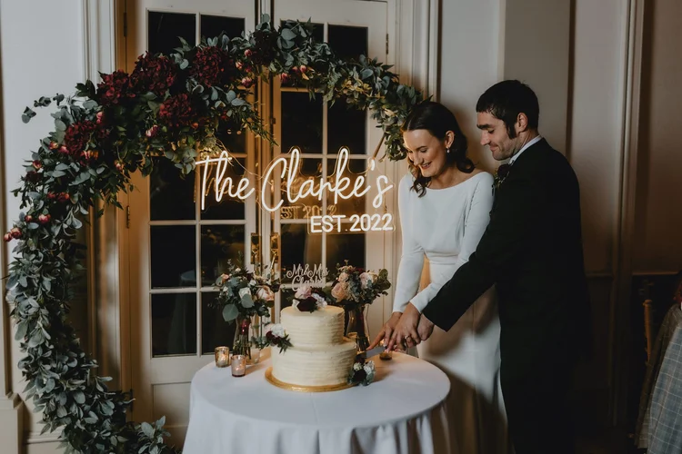 Melissa and James's autumn wedding at Hodsock Priory — photo 34 of 36