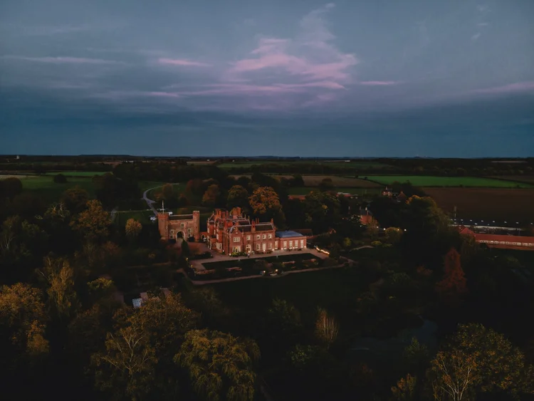 Melissa and James's autumn wedding at Hodsock Priory — photo 36 of 36