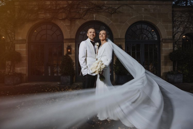 Hollie and Ed's winter wedding at Middleton Lodge, North Yorkshire — photo 1 of 72