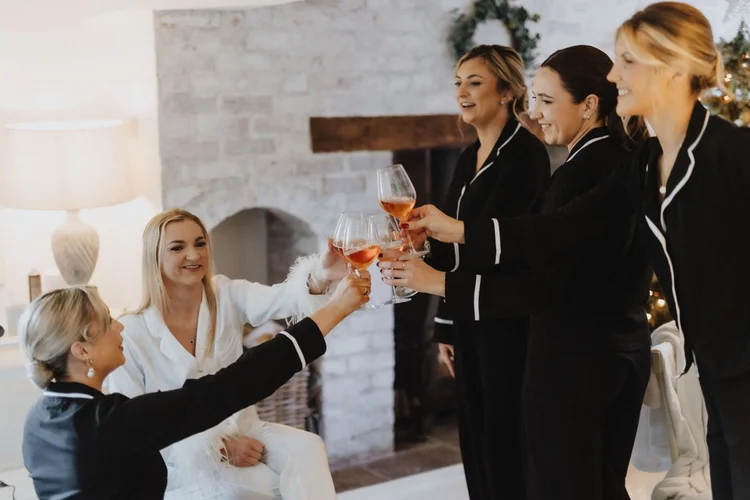 Hollie and Ed's winter wedding at Middleton Lodge, North Yorkshire — photo 9 of 72