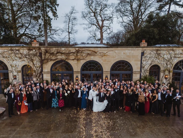 Hollie and Ed's winter wedding at Middleton Lodge, North Yorkshire — photo 32 of 72