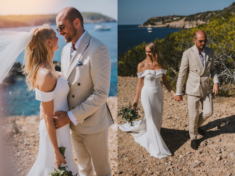 Lydia and Mitch's clifftop wedding at Casa La Vista, Ibiza — photo 13 of 22