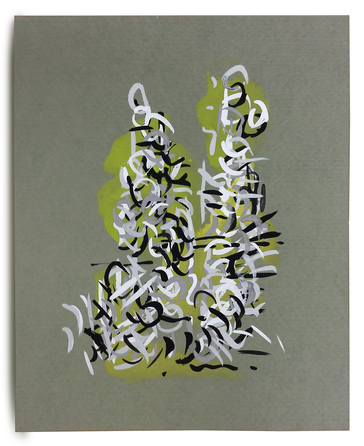 Radiations Series 1,  Drawing 16 (Yellow Green)