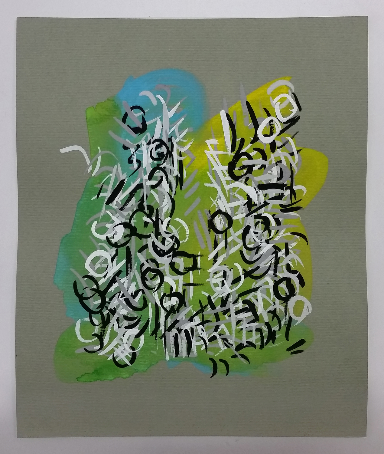 Radiations Series 1, Drawing 13 (Blue Green Yellow)