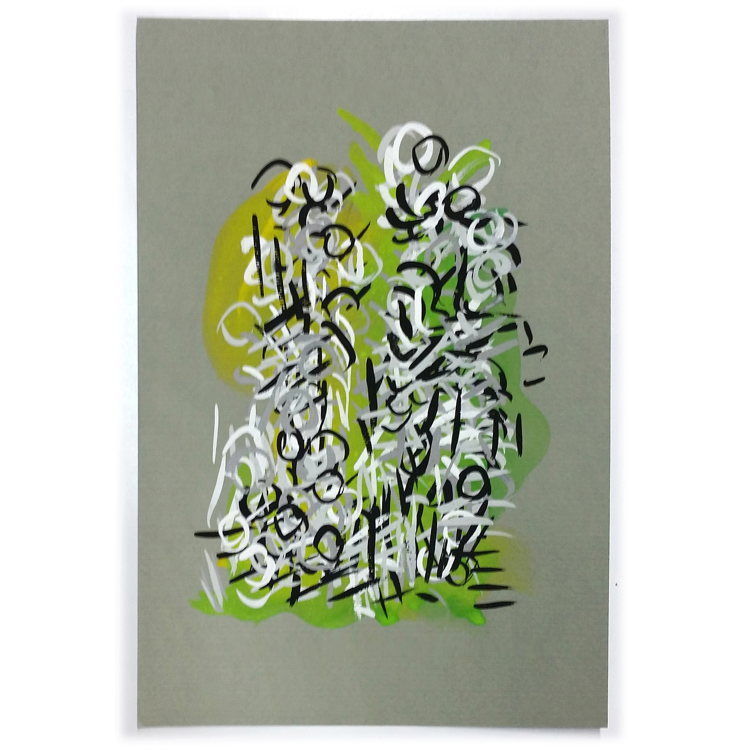 Radiations Series 1,  Drawing 15 (Green Yellow)