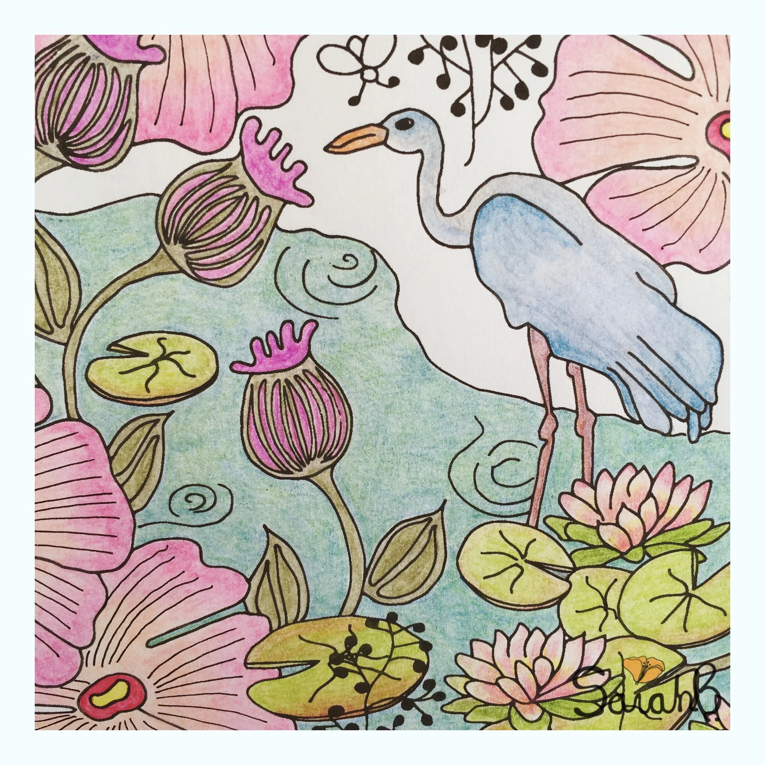 News - By the Pond, Coloring Book Page