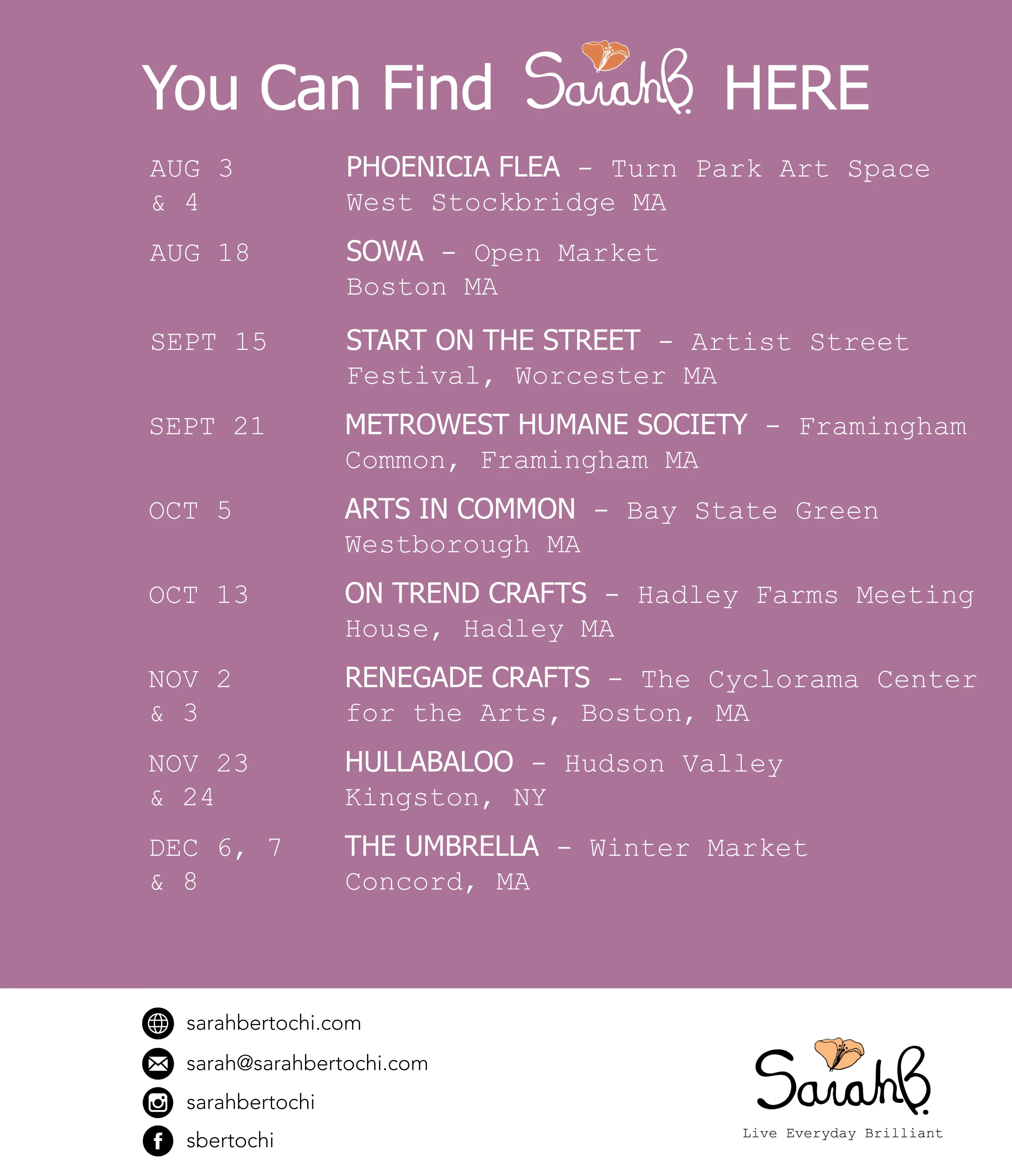 News - Fall Show Schedule