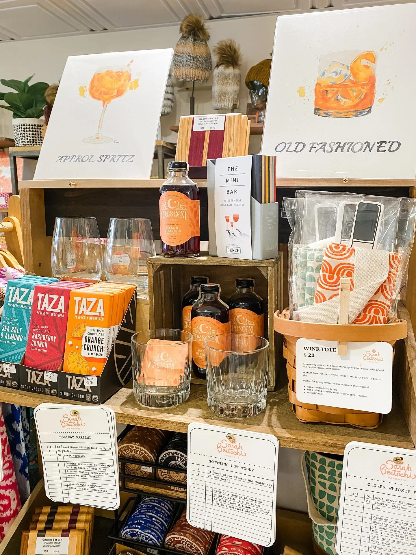 Our pantry section got a little refresh ✨👏

Fall is the perfect time for cozy fires and a drink to keep to warm - either with or without a kick. 

Our drink mixers are a wonderful way to unwind and relax. Each includes one of several time tested dri