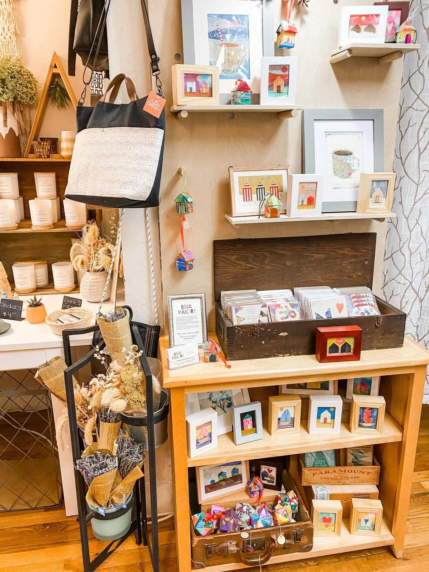 So excited today to have returning artists Anna Ryan and Bethany Shaw @bnamakery as our December popup!

BNA Makery, Bethany and Anna collaborate to create playful and whimsical mixed media collages. Their artwork is fun and approachable and super co