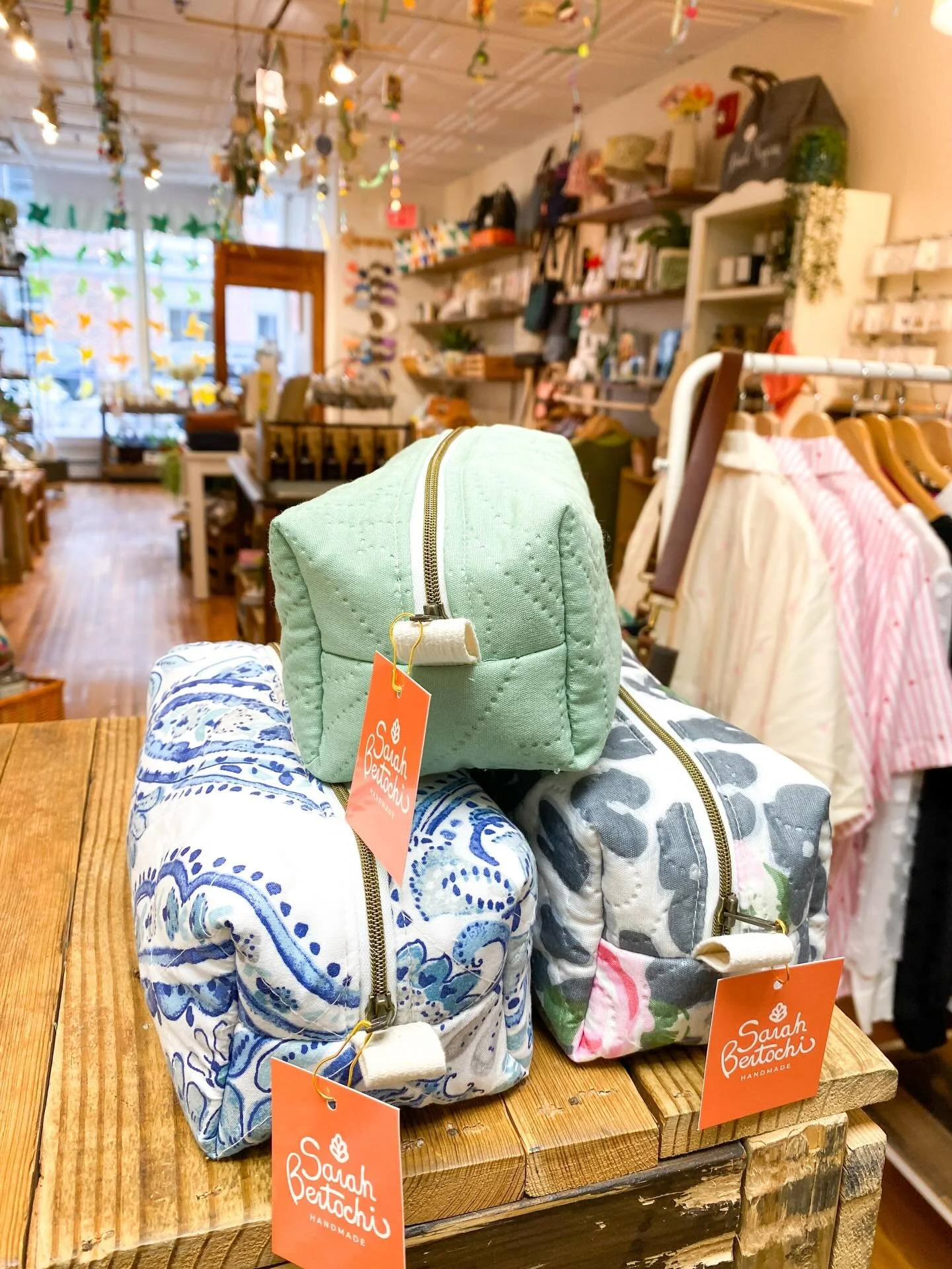 My view today. I&rsquo;m here until 4pm sewing up more of these cuties!! 

New quilted toiletry travel bags. Such a satisfying make. Perfectly sized to hold the essentials.

These bags are part of an upcoming project with our favorite soaper @waningc