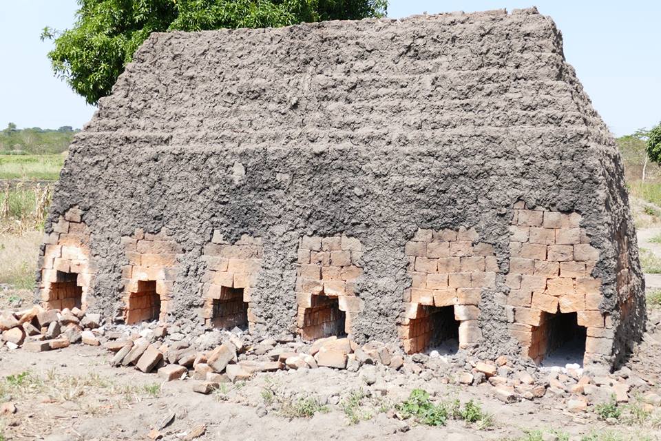 Firing new hand made bricks