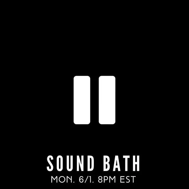 ▪️▪️TONIGHT (June 1st) ▪️▪️ 8pm ET / 5pm PT on IG LIVE
_____________________________
A moment of pause. 
A chance to pause our grief, our sadness, our anger, our fear, our distrust, our pain, our worry, and come TOGETHER to listen and breathe.
_____________________________

If you’ve found it hard to sleep these last few nights, you are not alone.
We are intentionally offering this 
sound bath this evening in hopes  that it will help you to down shift and deescalate at the end your day. —————————————————
The sound bath will last 45 minutes then @atonalmeditation and myself will stay around a bit to be with you and answer comments in chat.
SEE YOU TONIGHT!
————————————————-
We are continuing our support for @eji_org and their work to reform the criminal justice system and end racial profiling. If you feel moved to donate, a direct link will be available during the live.