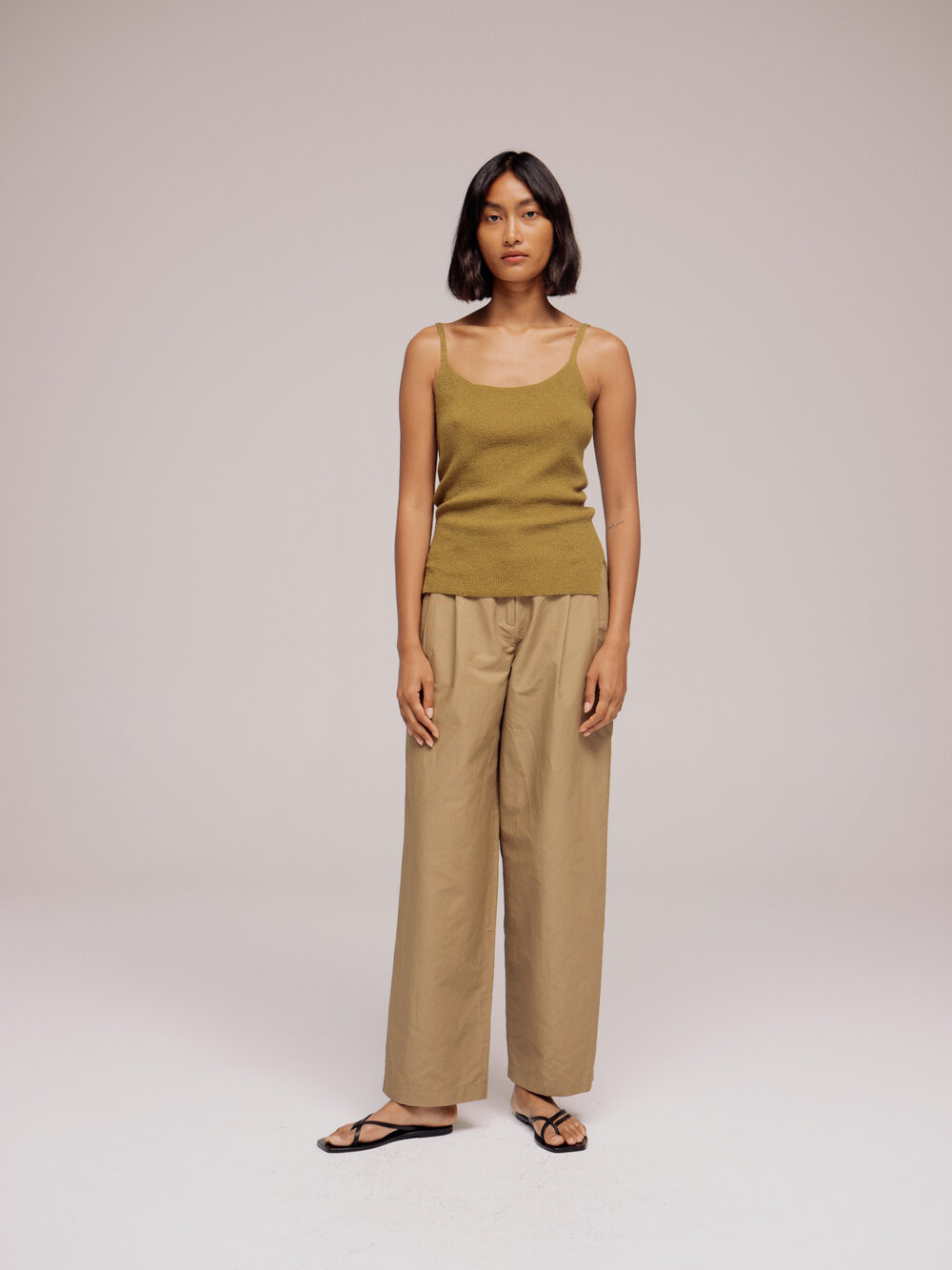 CORDUROY STRAIGHT LEG PANTS - GREEN * Runs small * — MIJEONG PARK - LA  based womenswear label