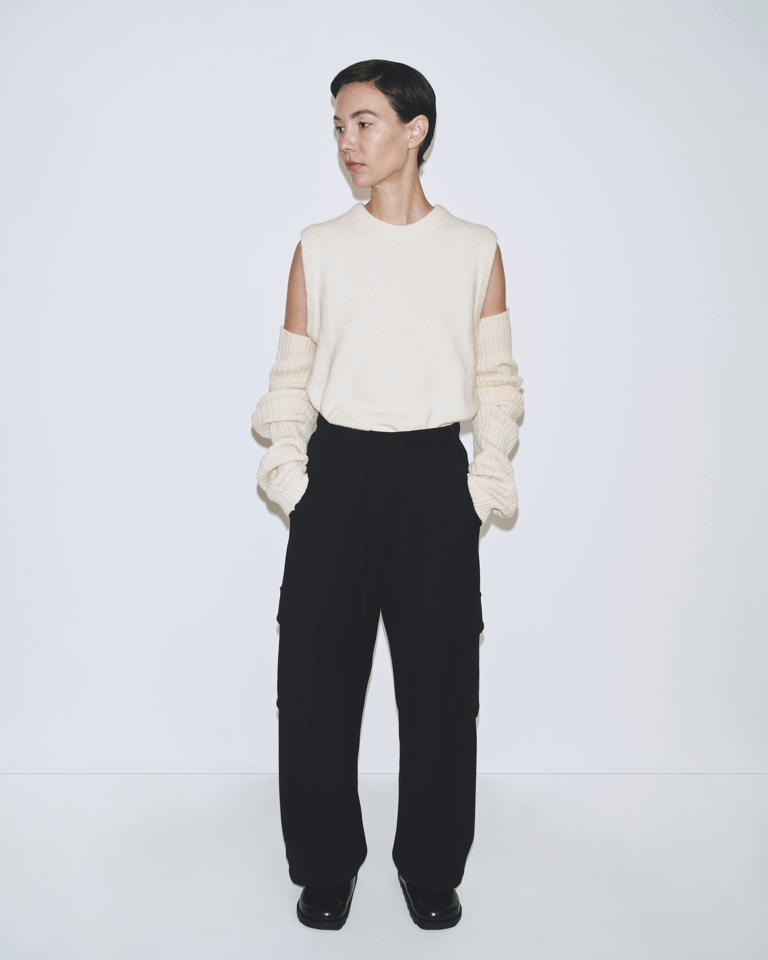 CHUNKY LEG WARMER - CREAM — MIJEONG PARK - LA based womenswear label