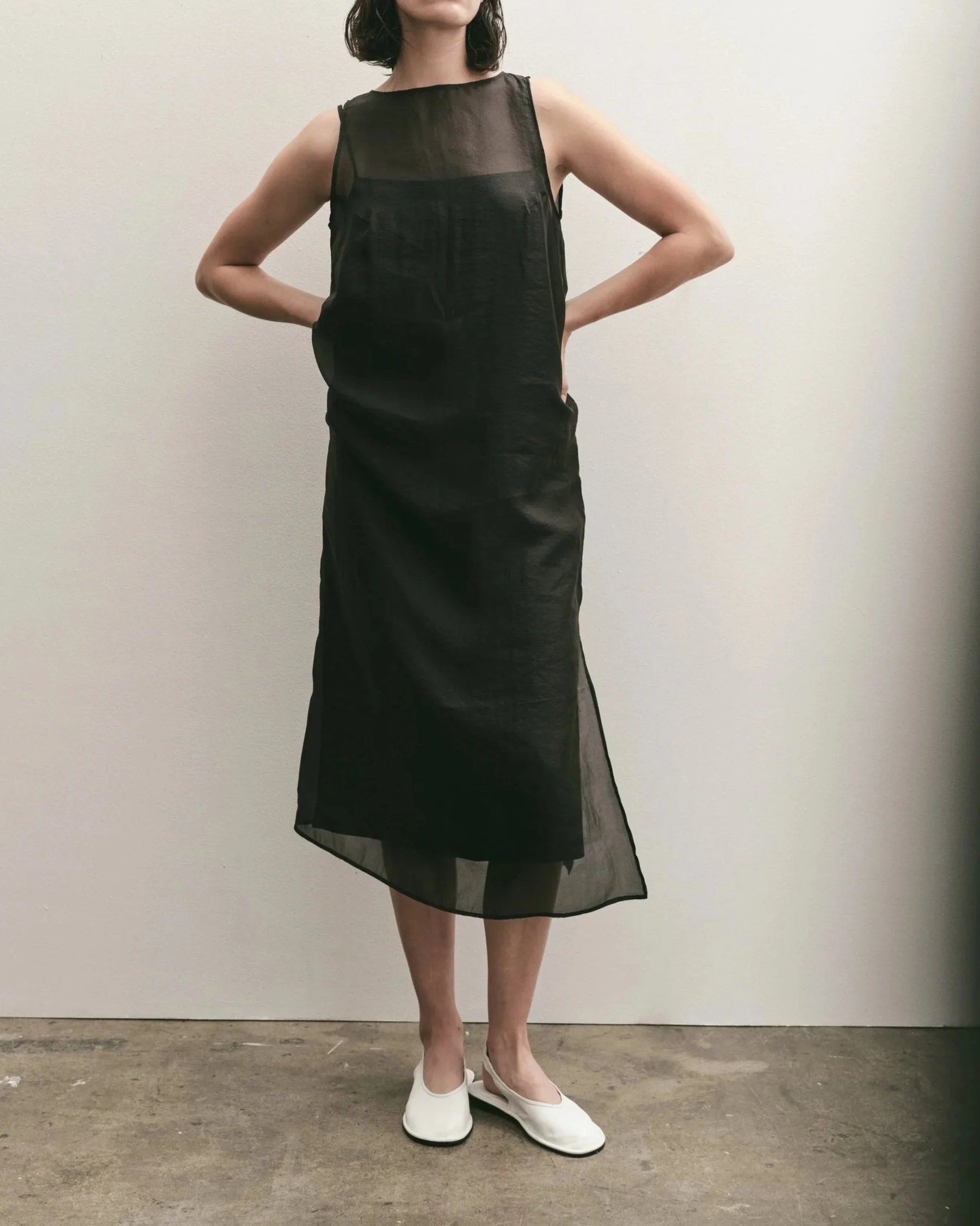 ORGANZA DRESS - Black