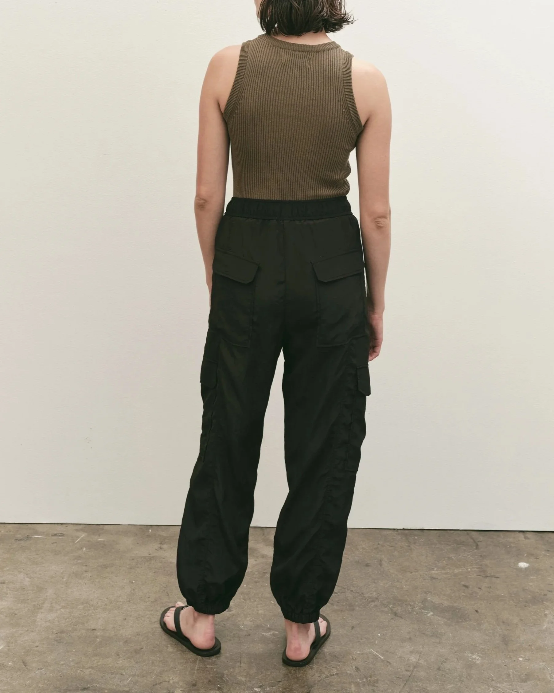 LIGHTWEIGHT CARGO PANTS - BLACK — MIJEONG PARK - LA based 