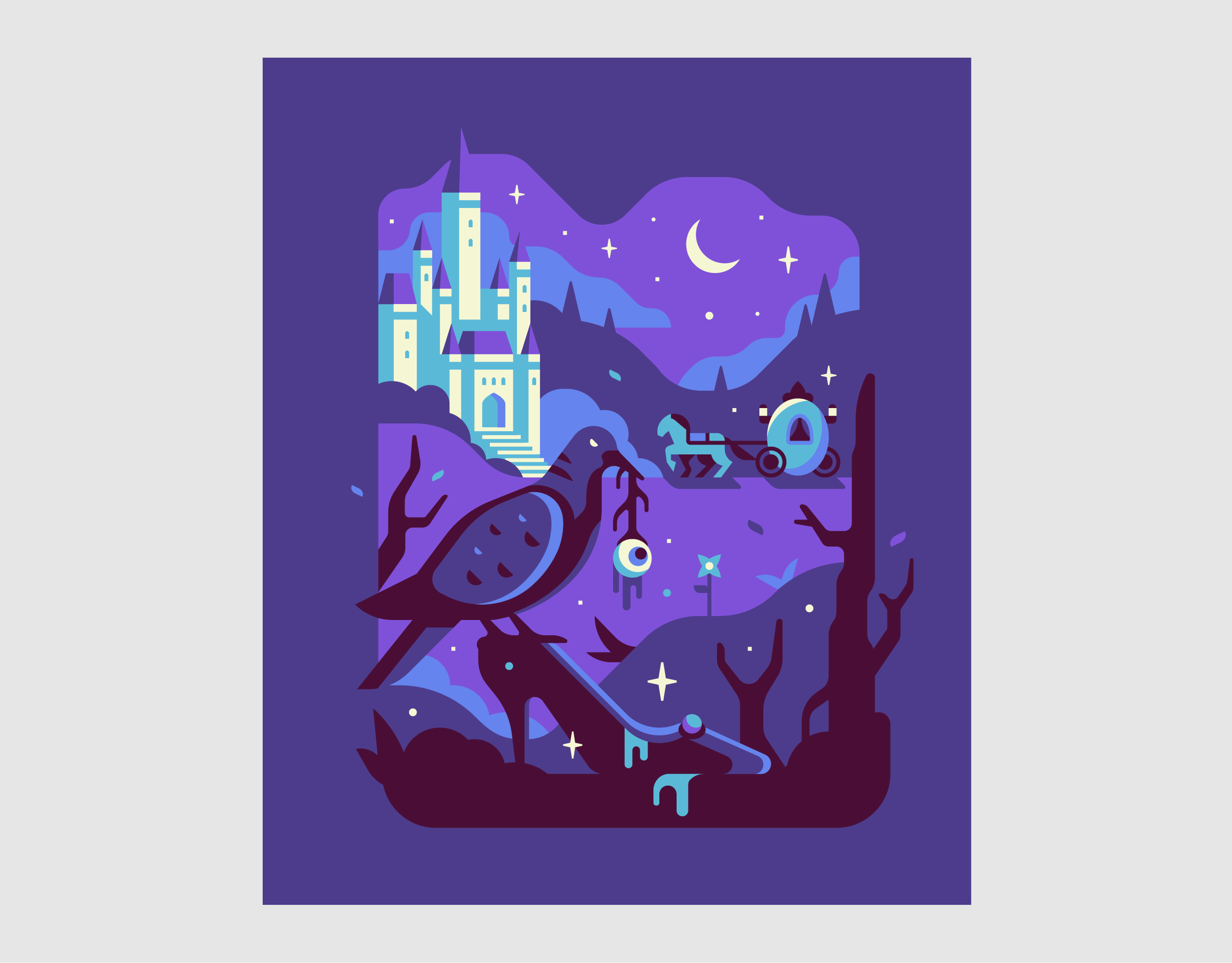 Fandom Dark Fairytales Cinderella illustration. Series by Matt Anderson and Canopy Design and Illustration.