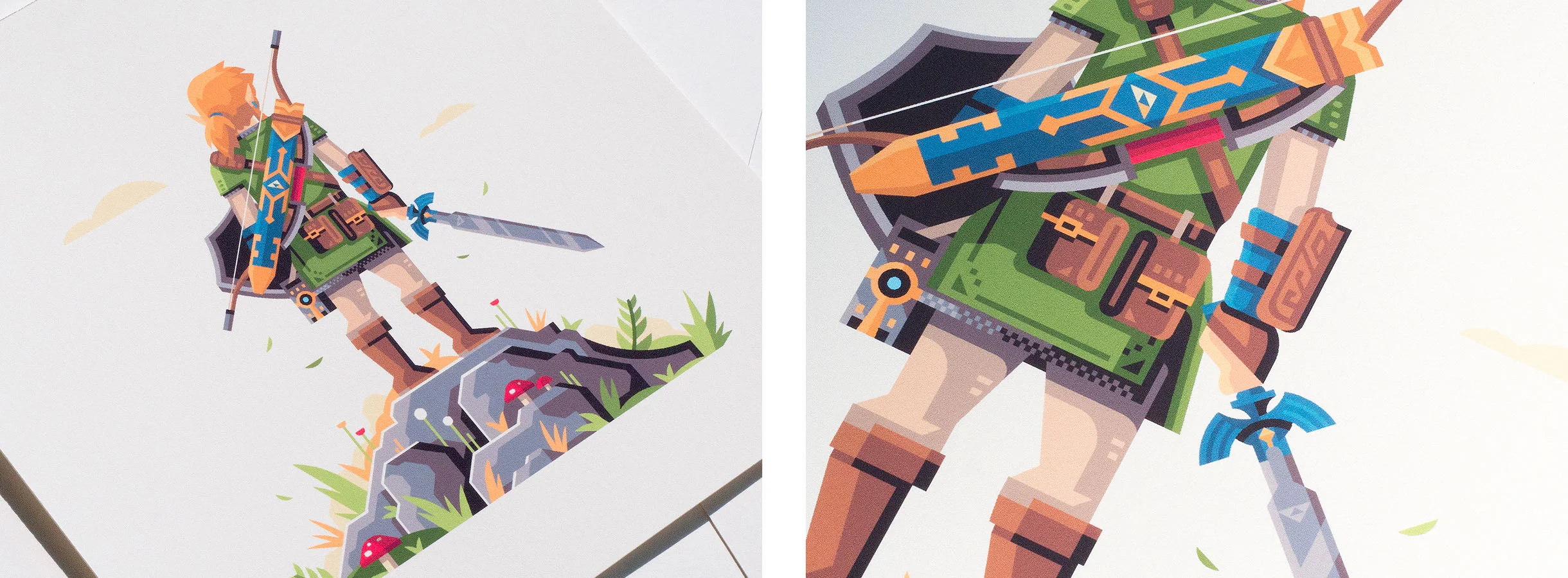Wild series by Matt Anderson. Inspired by Zelda Breath of the Wild. Detail photo of Master of the Wild (Link).