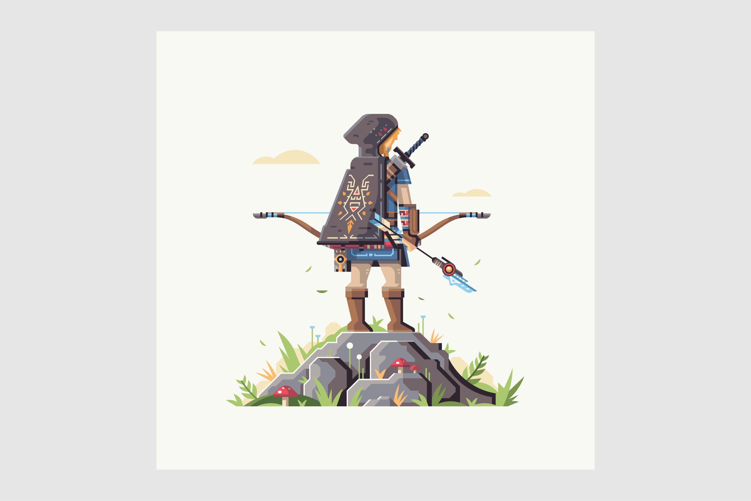 Wild series by Matt Anderson. Inspired by Zelda Breath of the Wild. Hunter of the Wild (Link).