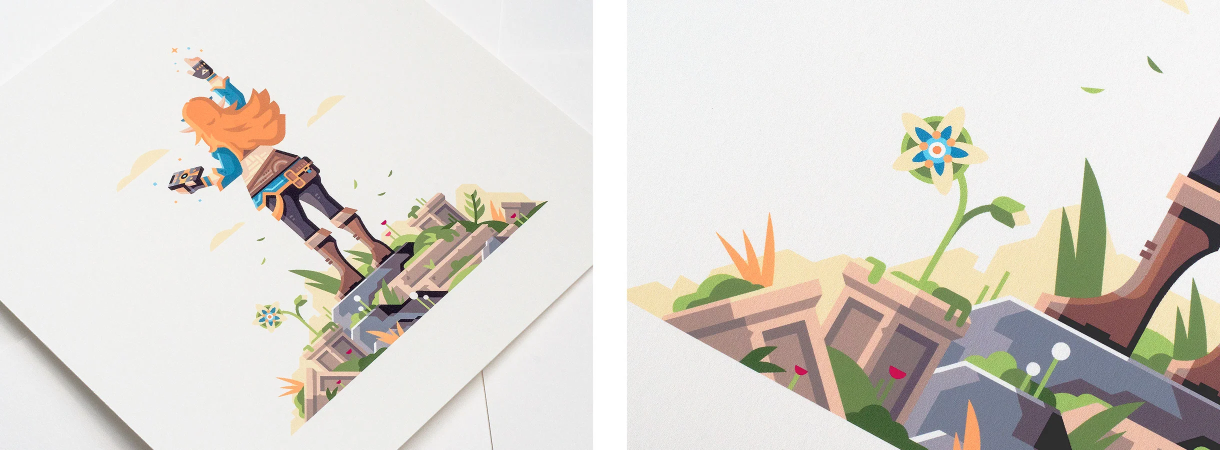 Wild series by Matt Anderson. Inspired by Zelda Breath of the Wild. Detail photo of Protector of the Wild (Princess Zelda).