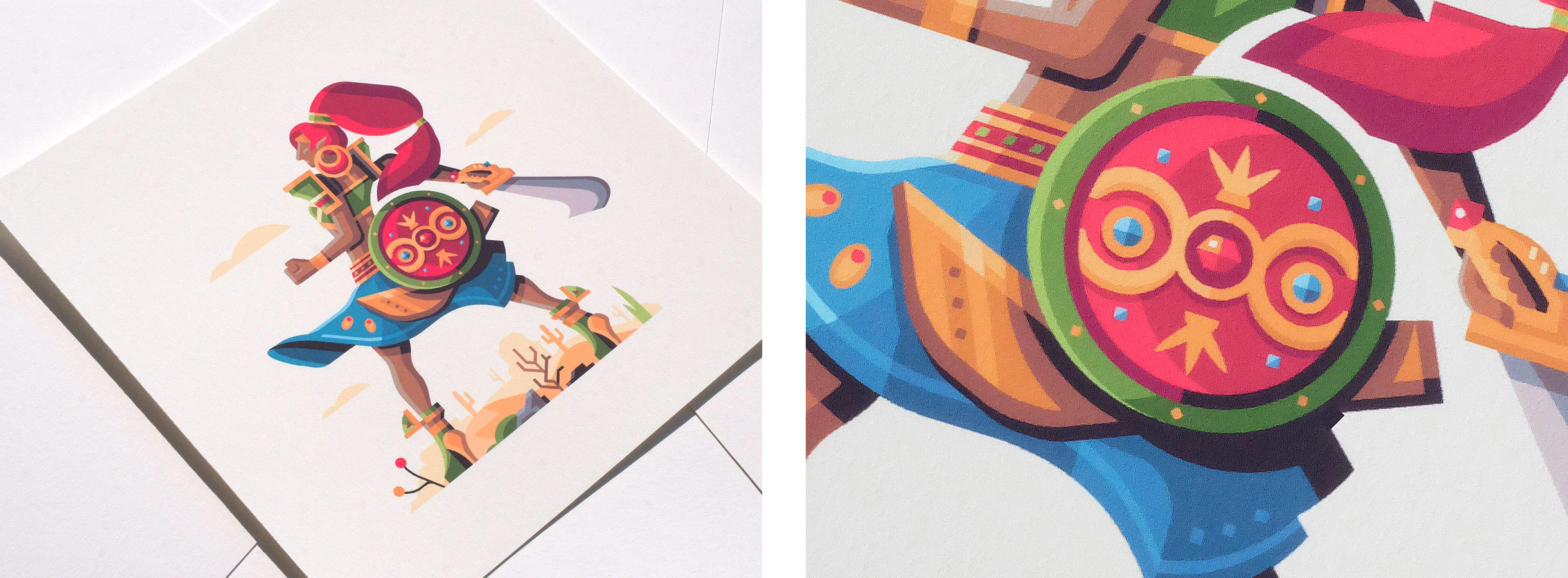 Wild series by Matt Anderson. Inspired by Zelda Breath of the Wild. Detail photo of Champion of the Desert (Urbosa).