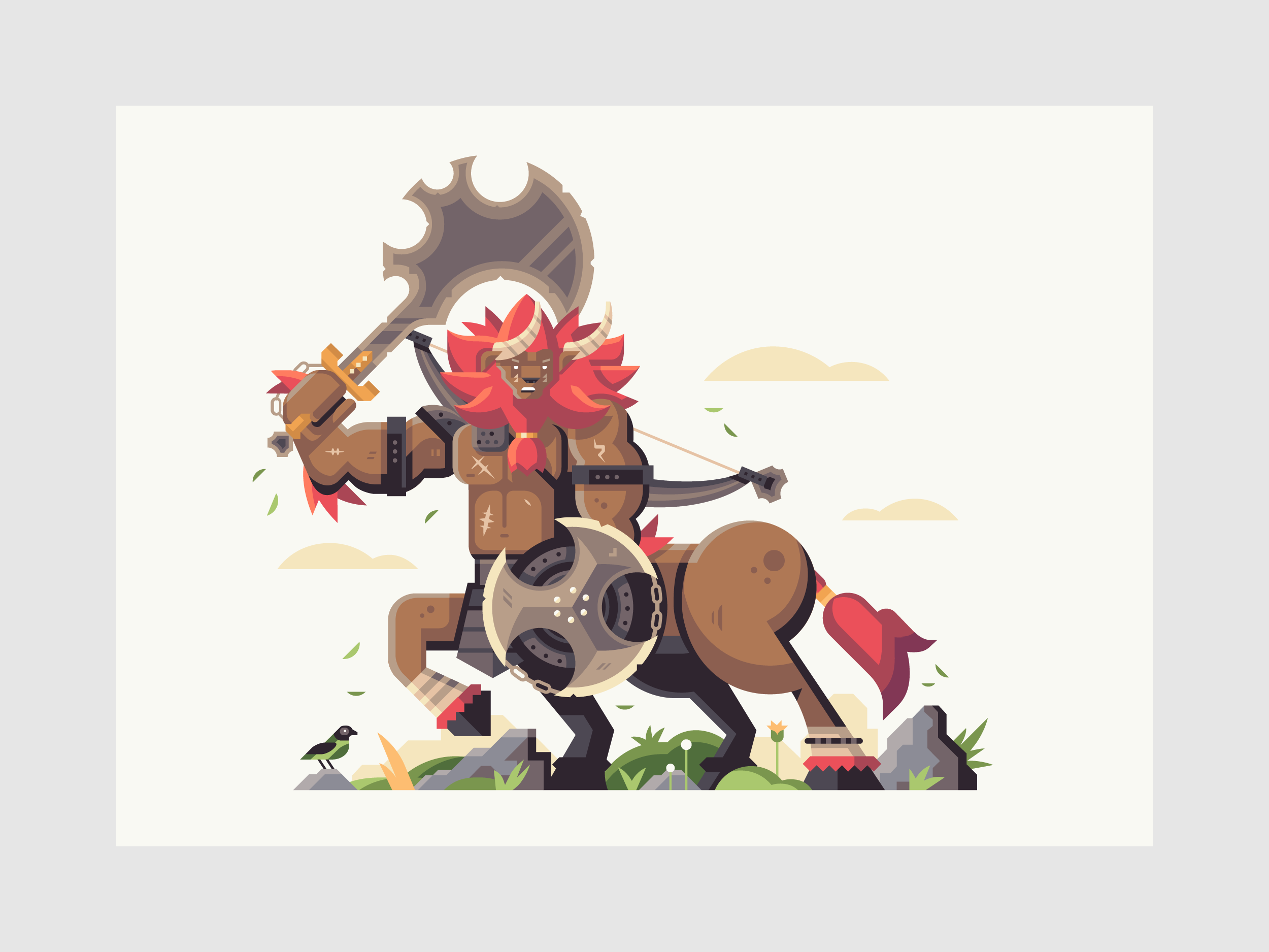 Wild series by Matt Anderson. Inspired by Zelda Breath of the Wild. Savage Beast (Lynel).