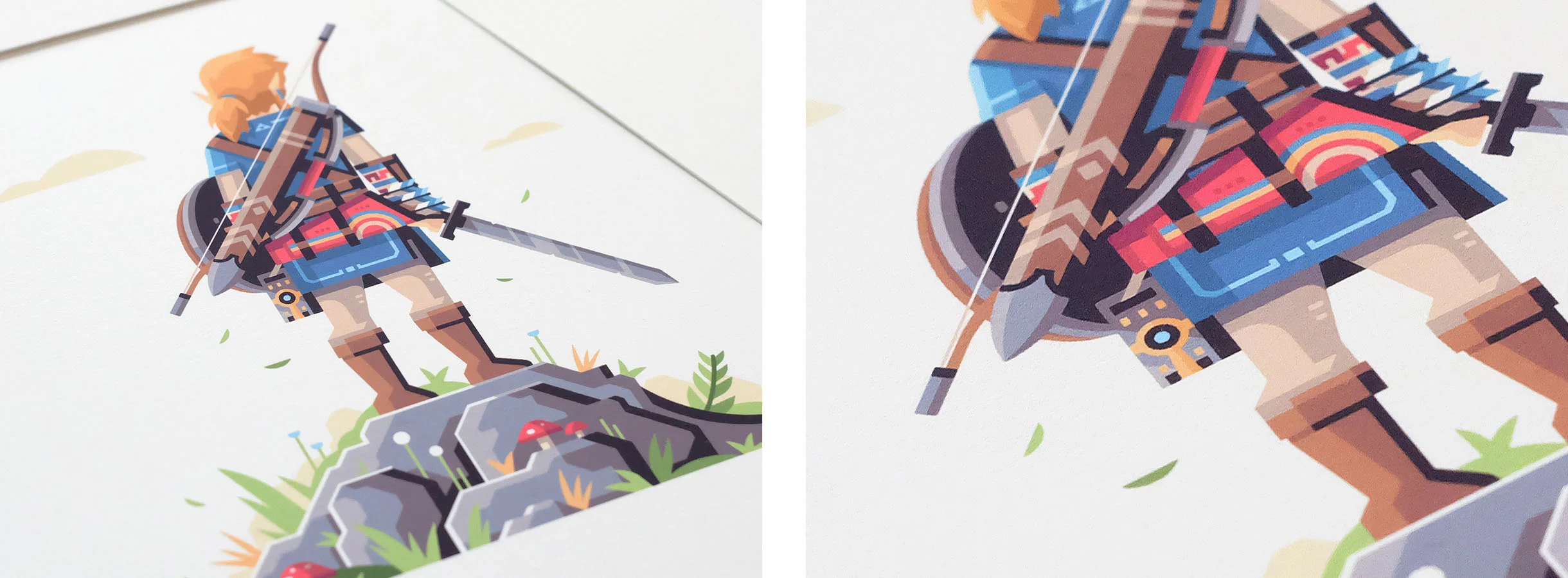 Wild series by Matt Anderson. Inspired by Zelda Breath of the Wild. Detail photo of Hero of the Wild (Link).
