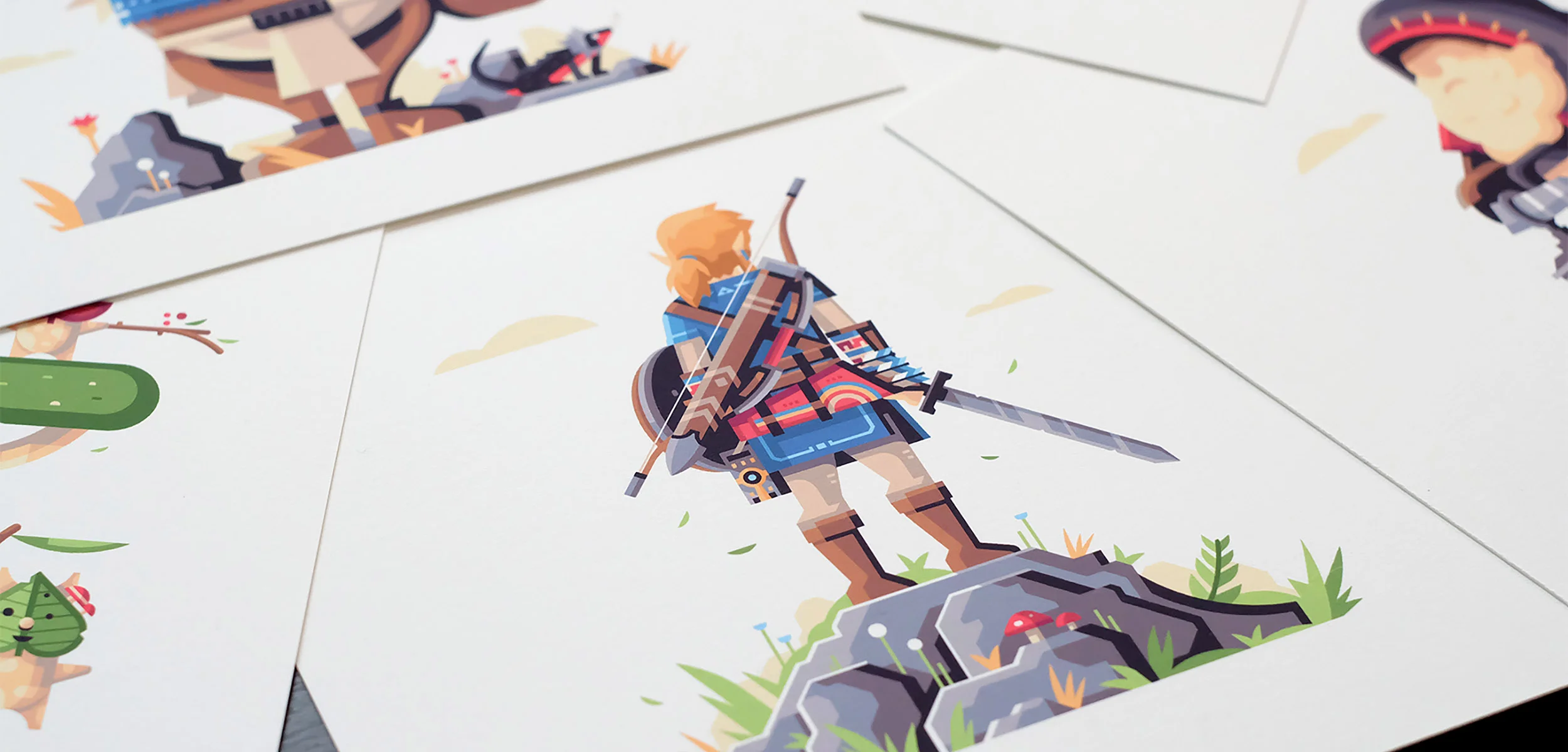 Wild series by Matt Anderson. Inspired by Zelda Breath of the Wild. Header image / detail print photo of Hero of the Wild (Link).