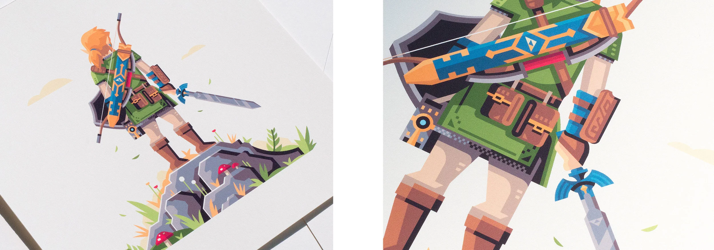Wild series by Matt Anderson. Inspired by Zelda Breath of the Wild. Detail photo of Master of the Wild (Link).