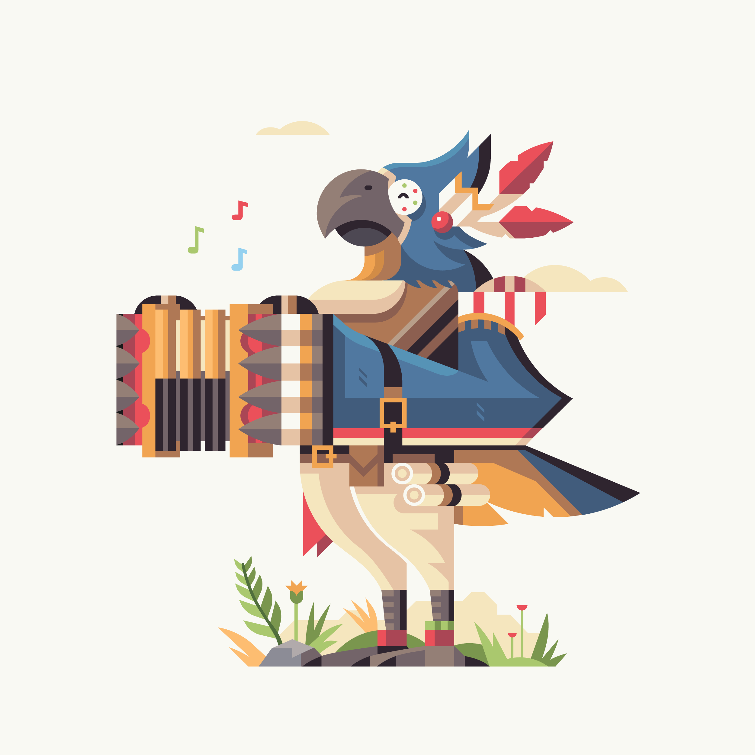 Wild series by Matt Anderson. Inspired by Zelda Breath of the Wild. Feathered Bard (Kass).