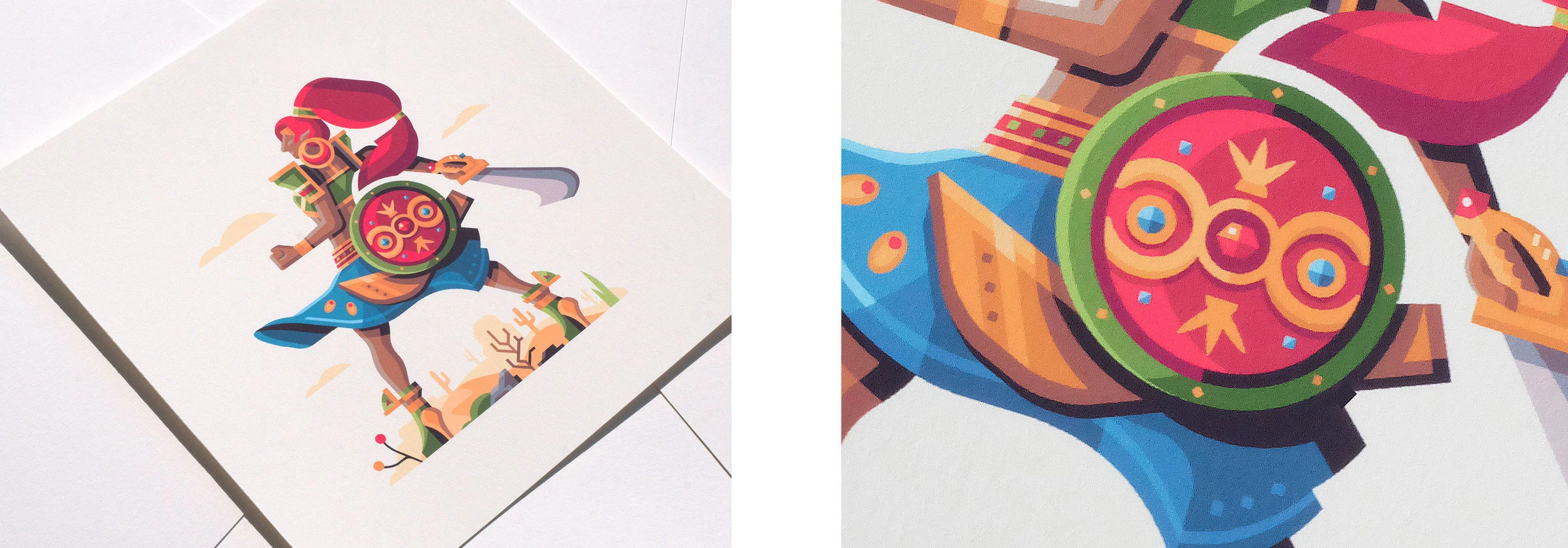 Wild series by Matt Anderson. Inspired by Zelda Breath of the Wild. Detail photo of Champion of the Desert (Urbosa).