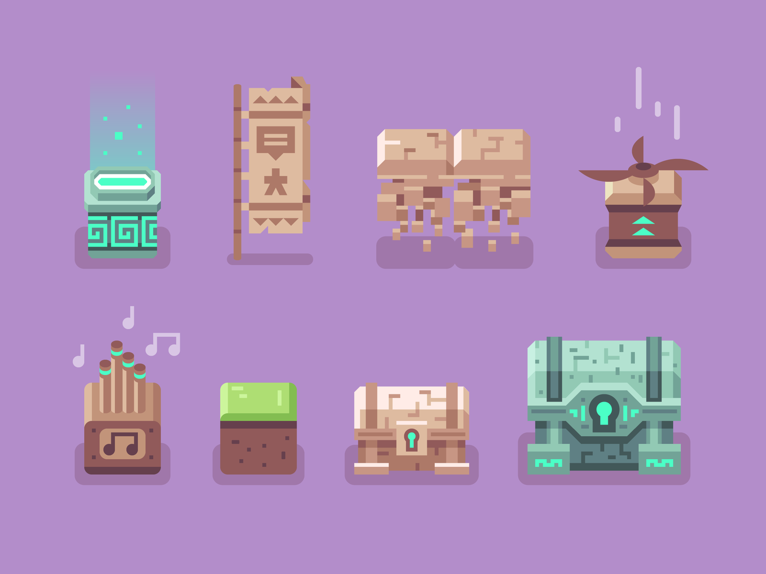 Brave explorers sprite sheet by Canopy Design & Illustration and Matt Anderson.