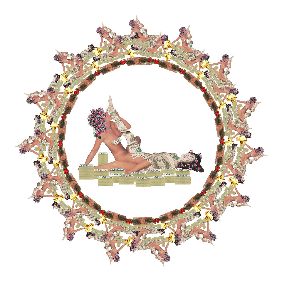 Jordan Belfort collage pattern