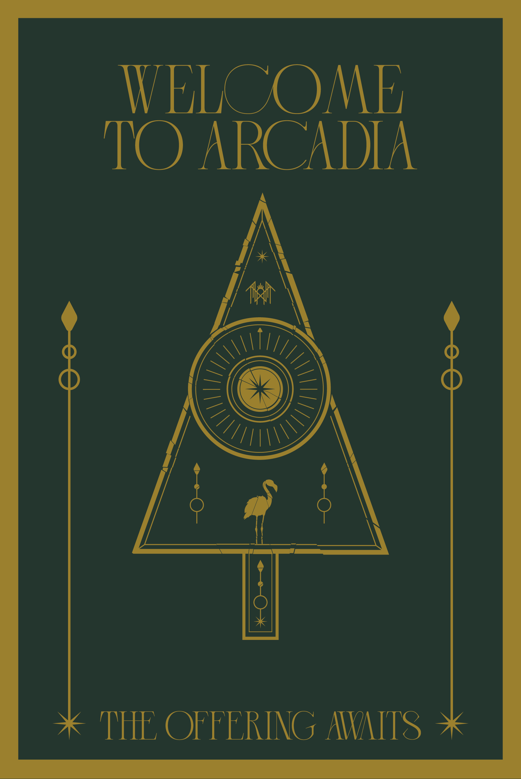 Welcome to Arcadia signage — House Veridian