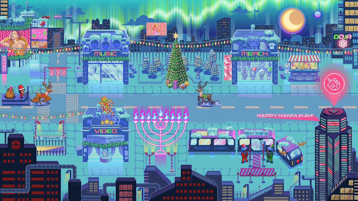 Doja Cat website holiday variation