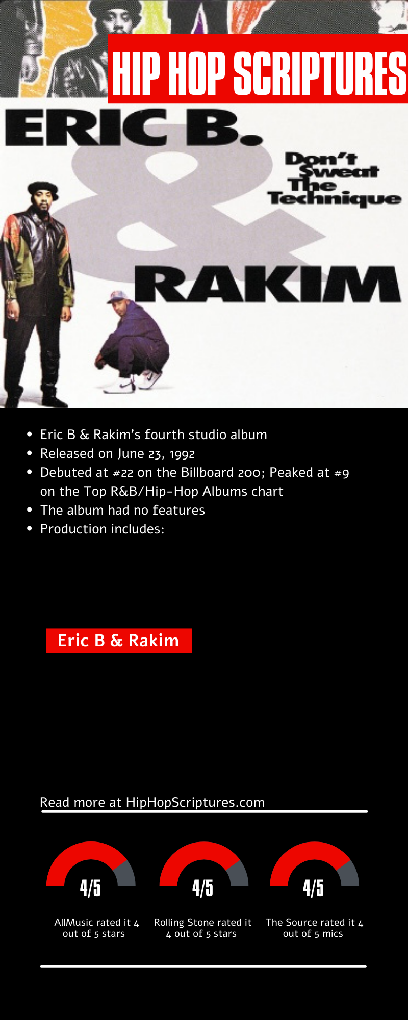 Eric B &amp; Rakim's Don't Sweat the Technique Album Anniversary