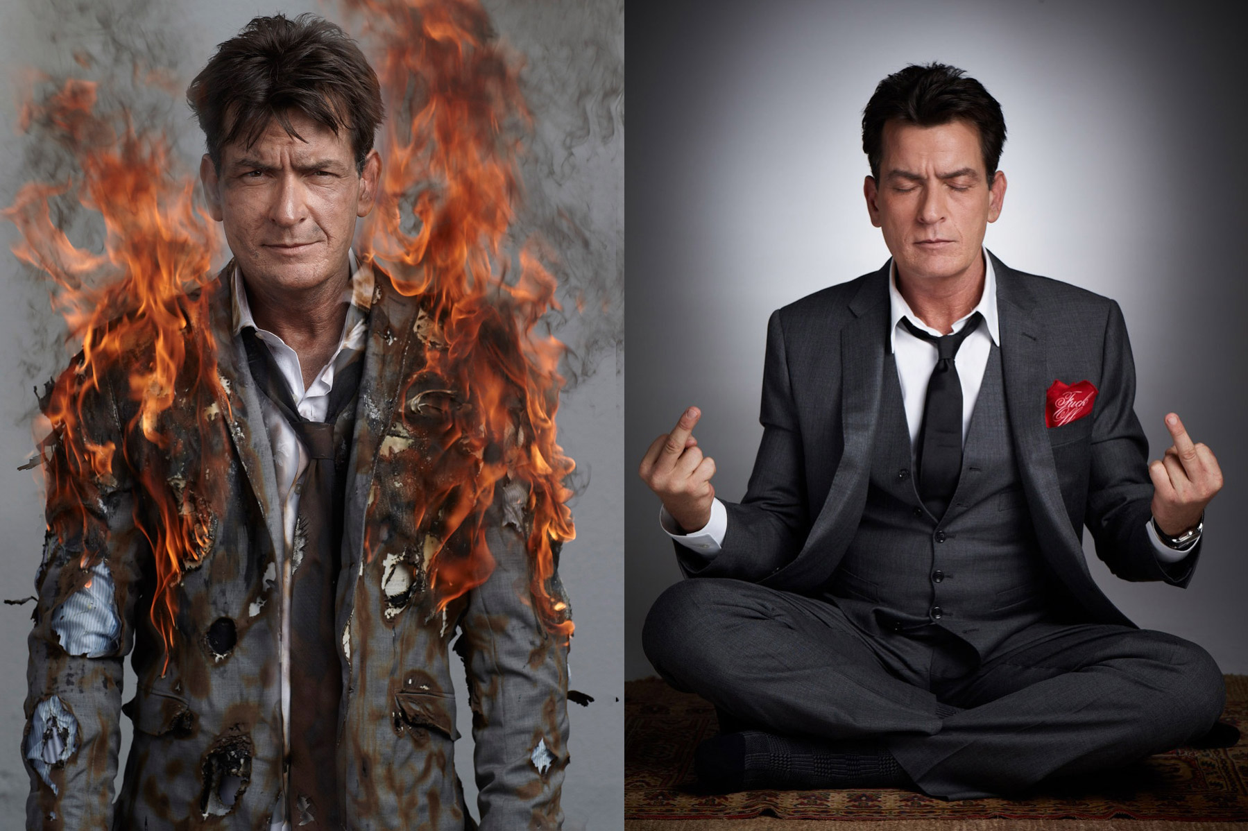 Charlie Sheen for Newsweek